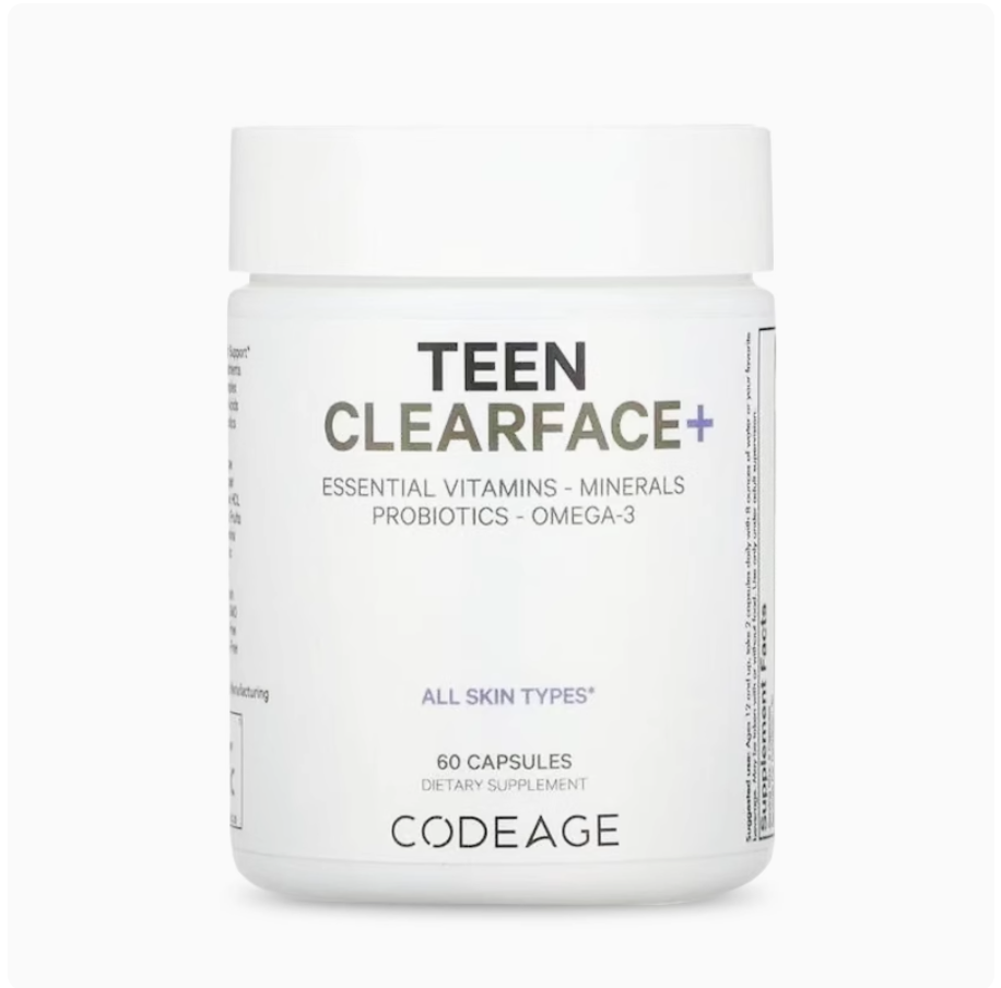 Codeage青少年祛痘胶囊60粒膳食补充剂富含维生素矿物质痘肌痘印
